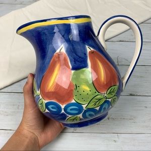 April Cornell Fruit Bowl Painted Ceramic Pitcher